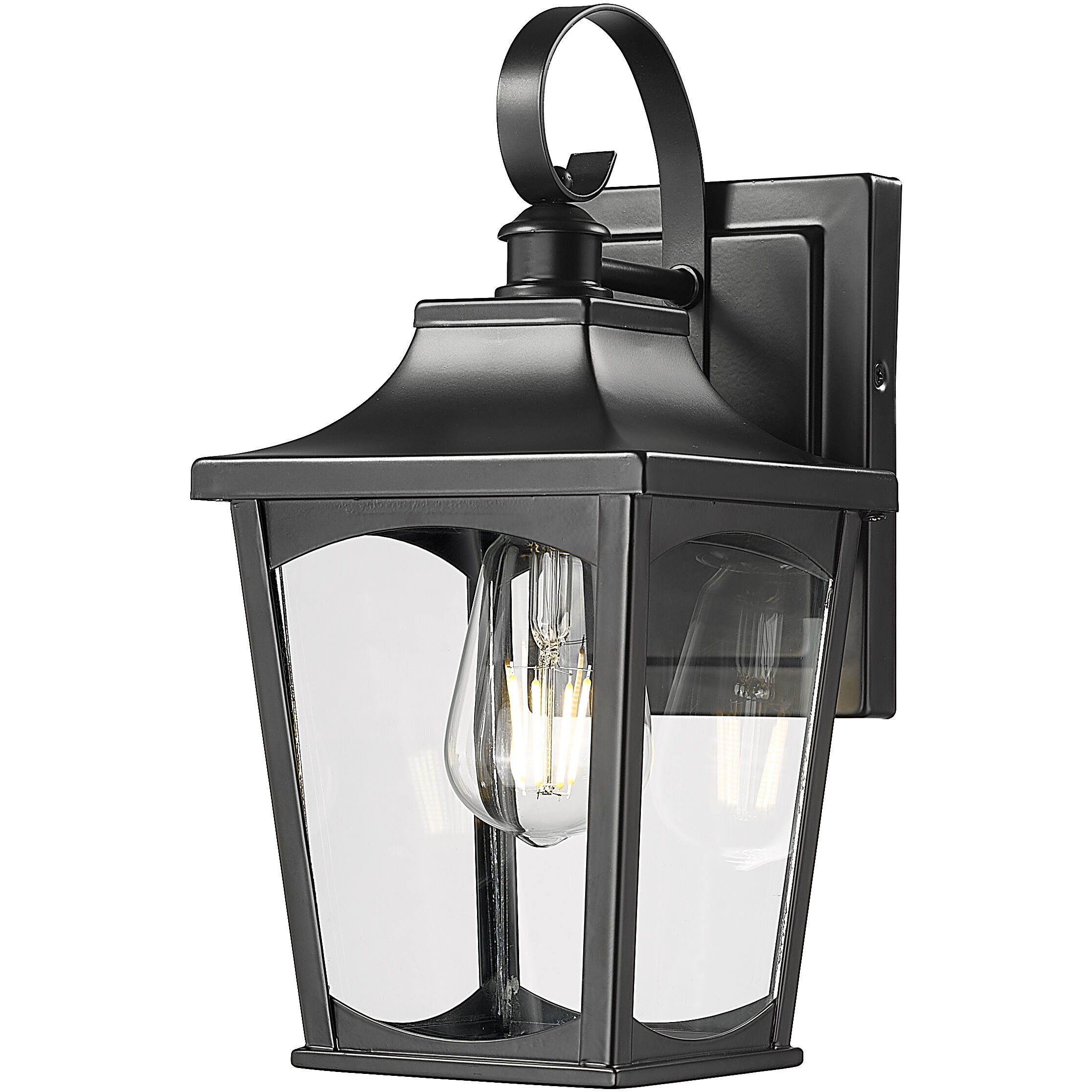 Curry 1 Light 12.62 inch Powder Coated Black Outdoor Wall Sconce